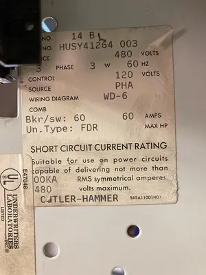 Used EATON-CUTLER HAMMER 100A Miscellaneous Equipment (Electrical & Power) | Surplus Asset Holdings #1197490