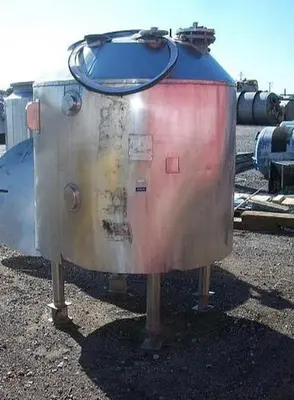Reactor, 300 Gallon, Glass Lined, Stainless Steel, 100 PSI, Jacketed, Pfaudler #5991432