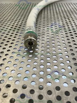 USED SAINT GOBAIN STHT-W-0500 48" SILICONE HOSE W/ 1/2" SANITARY TO THREADED FITTING