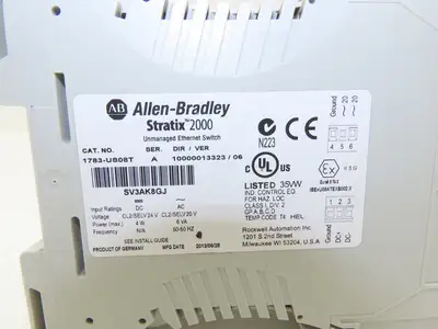 Allen Bradley 1783-US08T Stratix 2000 Ethernet Switch Unmanaged PLC Series A