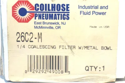 NEW COILHOUSE PNEUMATICS 26C2-M 1/4" COALESCING FILTER 26C2M