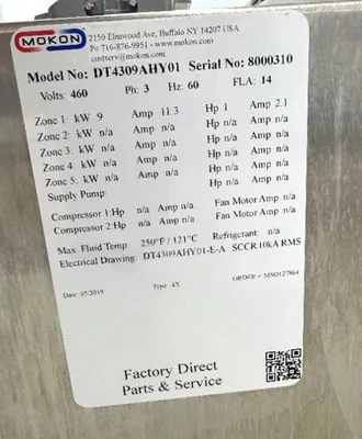 MOKON DT4309AHY01 Temperature Control System (TCU), HEATERS | EcReCon Inc (5)