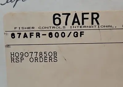 Fisher 67AFR Pressure Regulator 30-60 PSI / 0-60 PSI Loc6C13