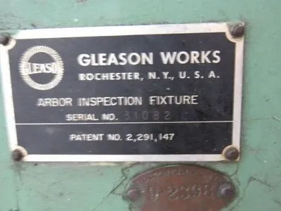 Gleason Arbor and Chuck Control Fixture In Very Good Shape !