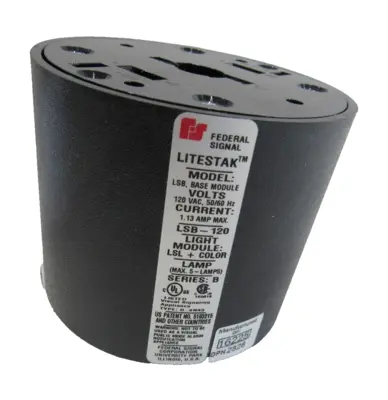 NEW FEDERAL SIGNAL LSB-120 STACK LIGHT BASE LSB120