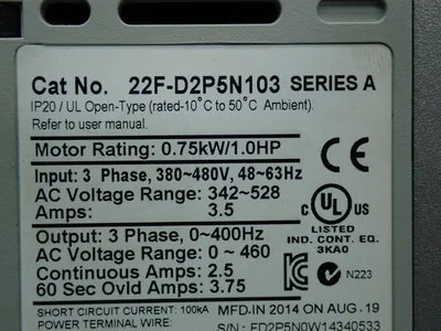 USED ALLEN BRADLEY 22FV2P5N103