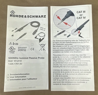 NEW ROHDE & SCHWARZ RT-ZI10