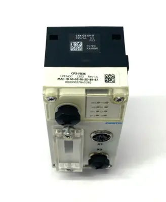 USED FESTO ETHERNET/IP MODBUS® TCP NODE 1912451, CPX-GE-EV-S INTERLINK BLOCK