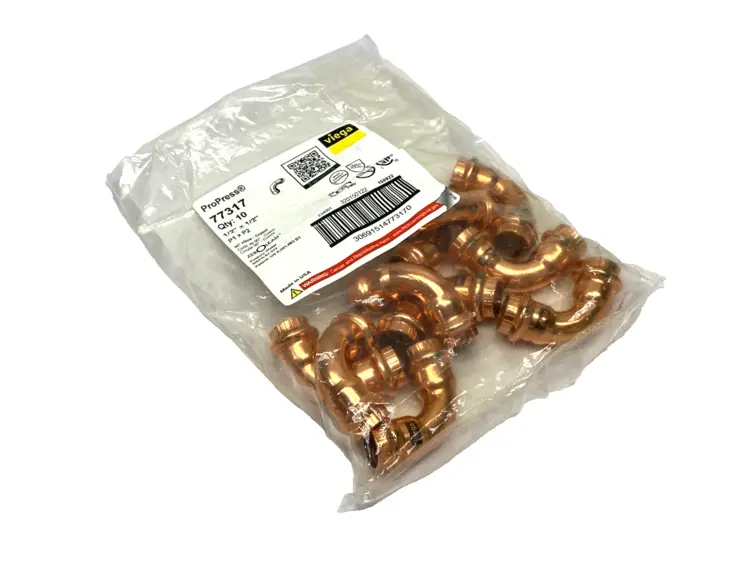 New | in-Stock Viega ProPress 90° Elbow, Copper, Press Conn. 1/2" x 1/2" PACK OF 10 Plumbing Equipment Michigan US | Maverick Industrial Sales #1483162