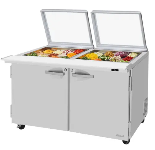 Turbo Air PST-60-24-N-GL 60 1/4" PRO Series Mega Top Sandwich/Salad Prep Table w/ Refrigerated Base, 115v