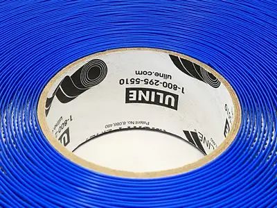 USED ULINE MIGHTY LINE DELUXE SAFETY TAPE 2" X 100' BLUE