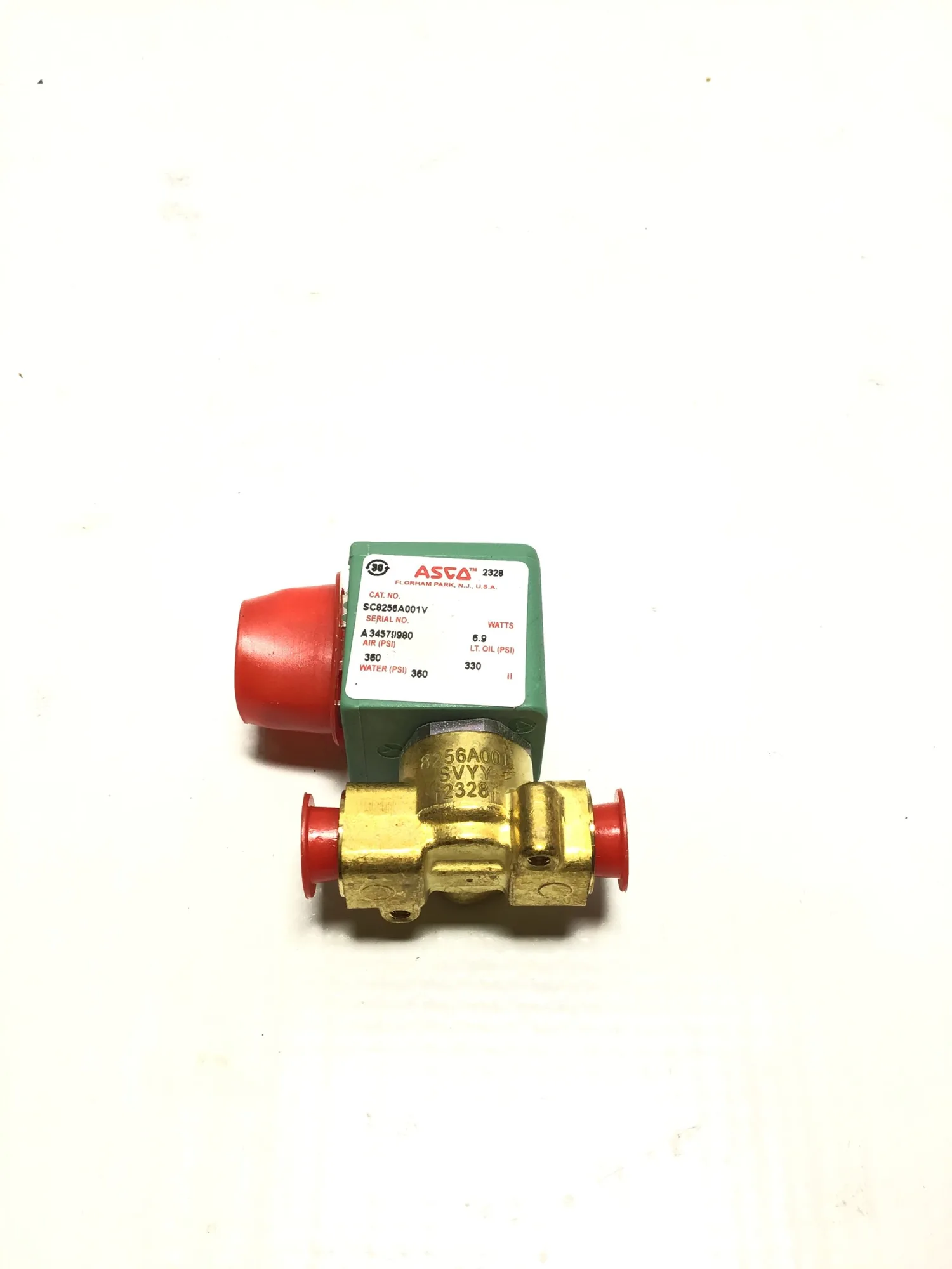 ASCO SC8256A001V Subminiature Solenoid Valve | Series 8256 | Industrial Control Valve