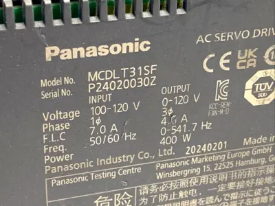 USED PANASONIC MINAS A6S
