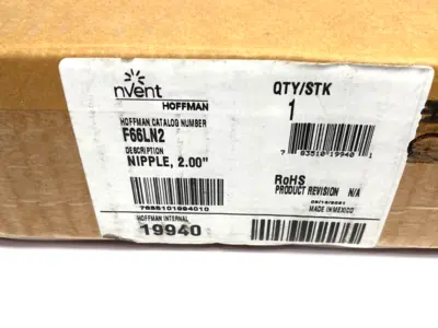 New | in-Stock HOFFMAN NVENT WIREWAY NIPPLE LAY-IN HINGED COVER 6" X 6" X 2" GRAY STEEL Miscellaneous MRO | Maverick Industrial Sales #1121719
