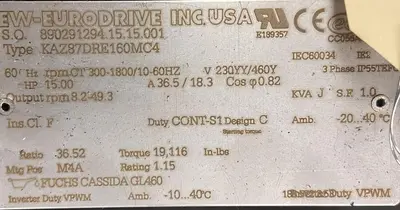 New | in-Stock SEW-EURODRIVE KAZ87DRE160MC4 Gearmotors | Surplus Asset Holdings #1227622
