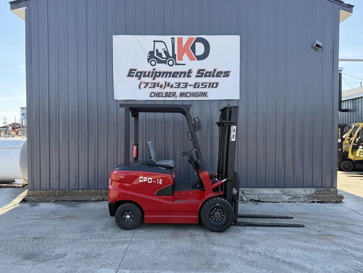 Used SDLOOL D15 4-Wheel Sit down Electric Counterbalance Forklifts Michigan US | KD Equipment Sales #1708784
