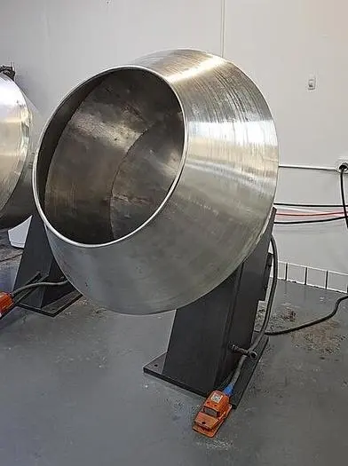 Coating Pan, 41" Diameter, Seasoning Drum, Stainless Steel #C745463