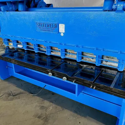 8' X 1/4" STEELWELD MODEL 4B-B MECHANICAL SHEAR: STOCK #14673