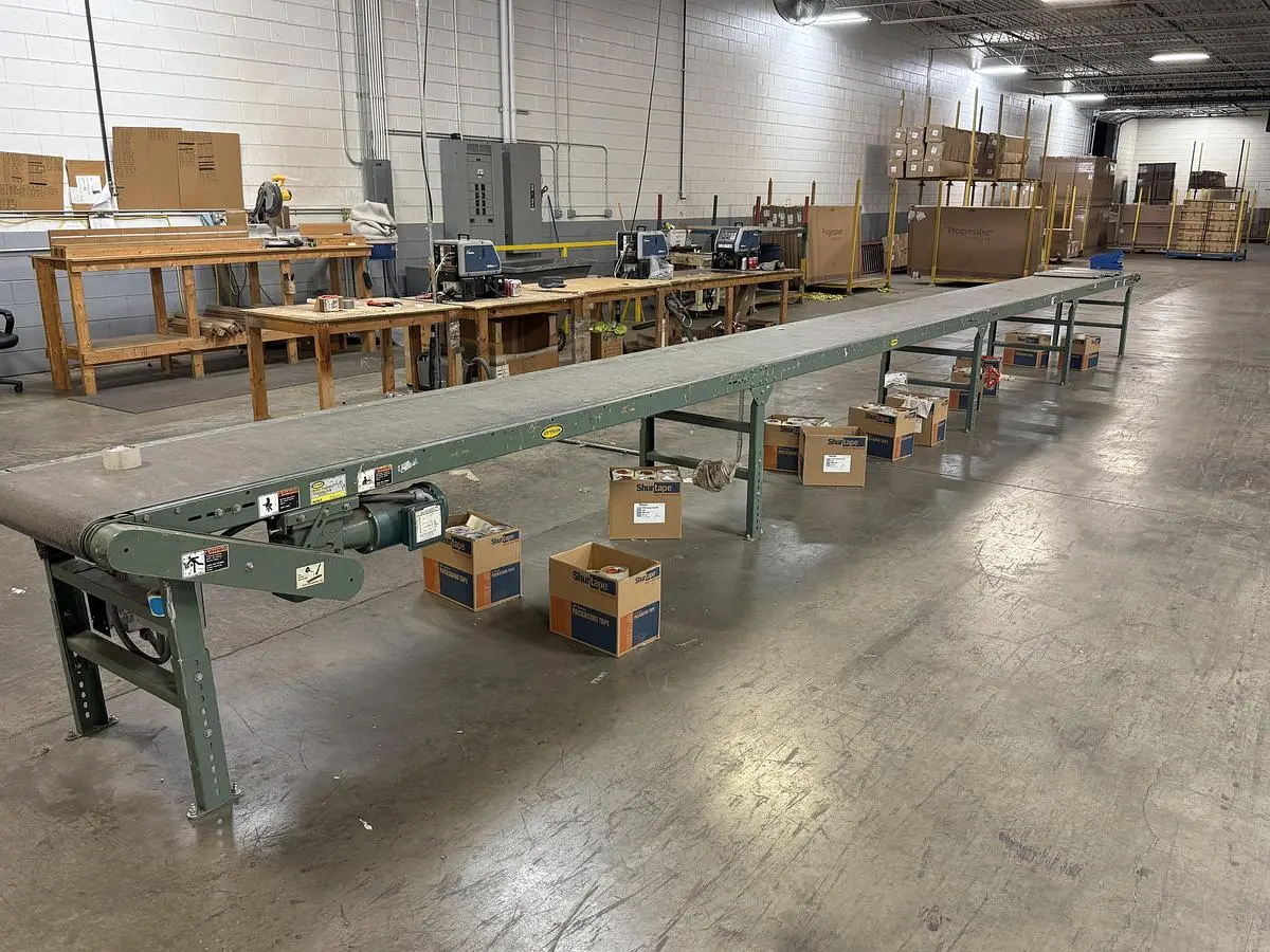 HYTROL 24" WIDE X 36' VFD DRIVEN POWER BELT CONVEYOR