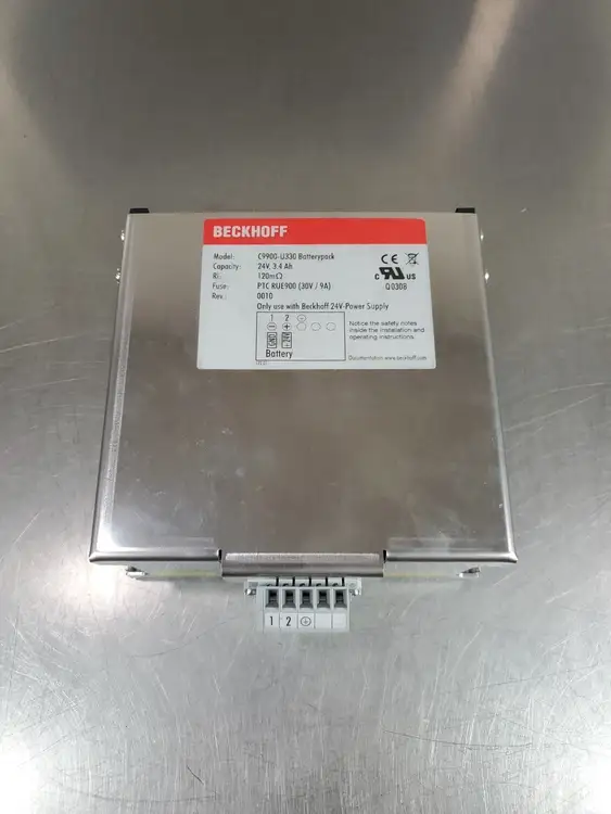 Used Beckhoff C9900-U330 BatteryPack, 24V, 3.4AH Batteries South Carolina US | Palmetto Automation #1157999