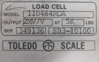USED METLER TOLEDO 110484R0A LOAD CELL 5K LBS