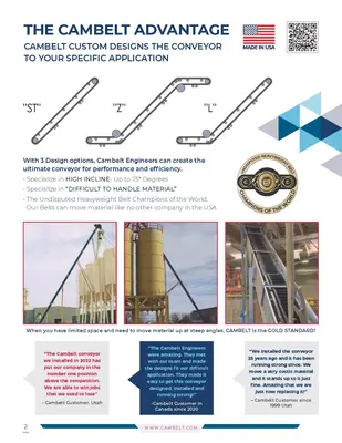 Cambelt CF2415Z Enclosed Belt Conveyor CamFlex – Heavy-Duty, Dust-Tight Material Handling