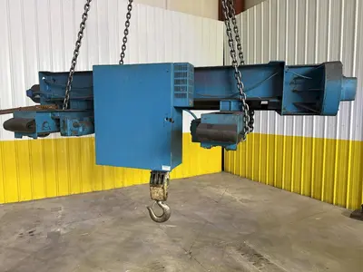 10 TON X 57’ SHAW-BOX DOUBLE GIRDER OVERHEAD BRIDGE CRANE, WITH 12.5 TON SHAW-BOX HOIST: YOBRO #24731