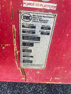 Used 2016 MEC 4555SE Scissor Lifters Florida US | Stack Equipment #1354611