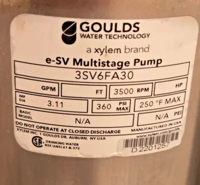 USED Goulds 6456456546546546