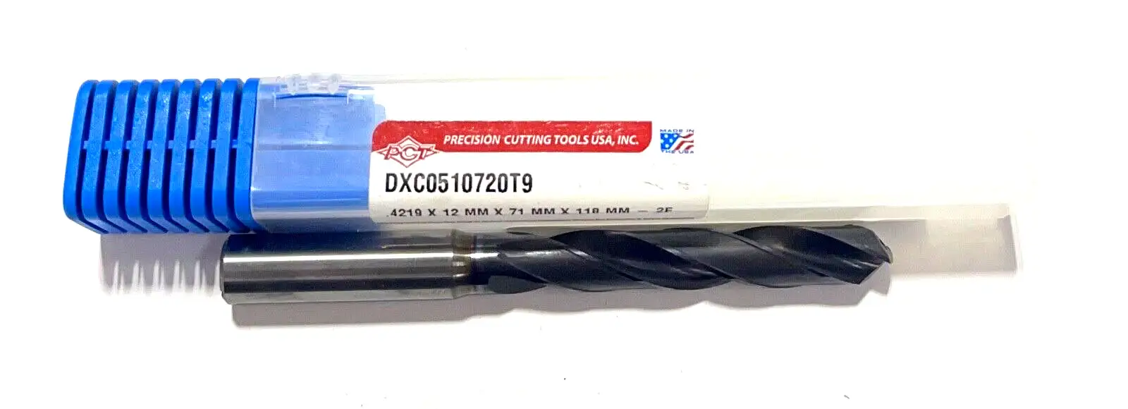 PCT 10.72mm Solid Carbide Drill 5xD Coolant Thru TiAlCN Coating Double Margin