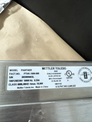 NEW Metler Toledo PTHK-1800-000