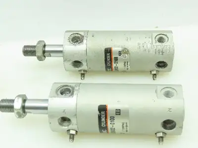 SMC NCGBA32-0100 Numatic Double Acting Cylinder 1-1/4"Bore 1"Stroke  LOT OF 2