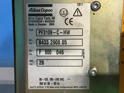 Used 2006 ATLAS COPCO PF3109CHW Industrial Controls Ohio US | HGR 24 #1515839