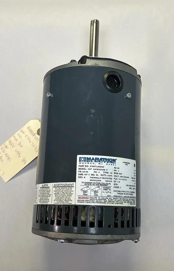 Used MARATHON ELECTRIC X70671182010 Motors (misc) | Surplus Asset Holdings #1204917