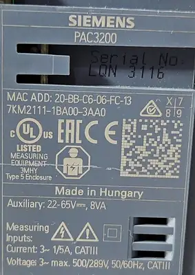 USED Siemens Siemens Sentron PAC3200