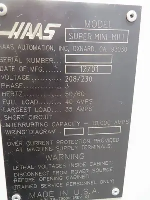 2001 HAAS SUPER MINI MILL Vertical Machining Centers | Midstate Machinery (28)