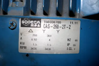 Used SODECA CAS-260-2T-2 Blowers | Industrial Parts R Us Inc. #366742