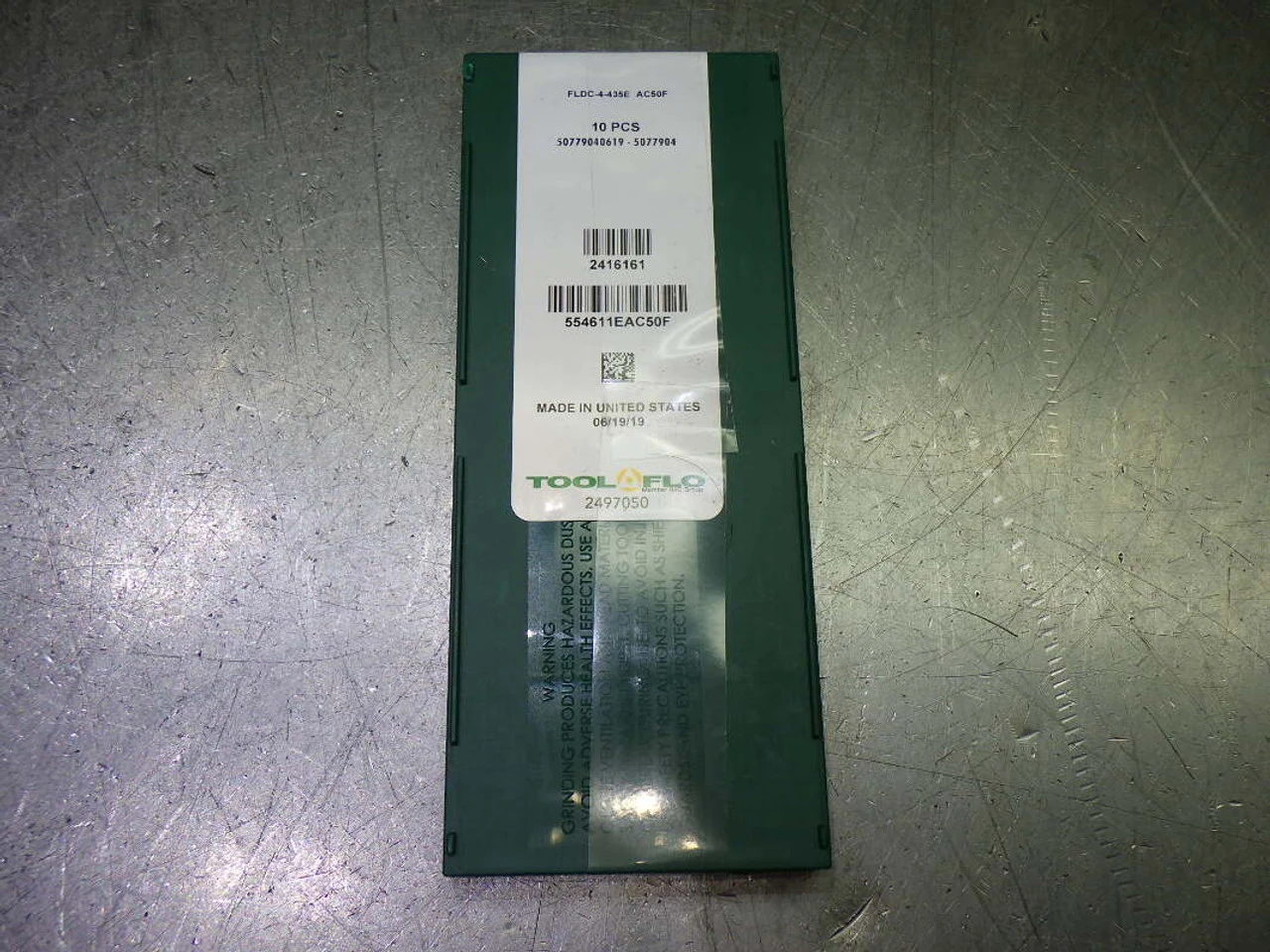 Tool Flo Grooving Inserts QTY10 FLDC-4-435E AC50F (LOC1318C)