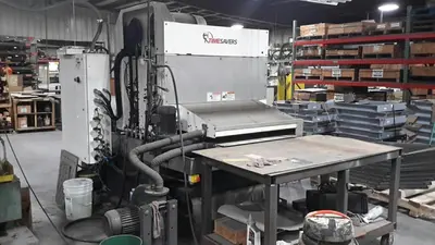 37" TIMESAVER - 3100 Series LYNX “Wet” Combination Belt/Brush Finishing Machine, Model 3121-13-04