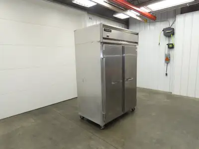 Continental 2R 2 Door Reach In Refrigerator Commercial All Stainless Steel 115V