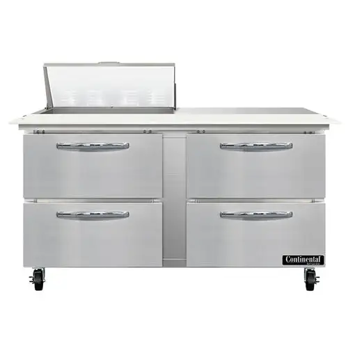 Continental SW60N8C-D 60" Sandwich/salad Prep Table W/ Refrigerated Base, 115v