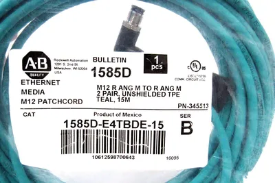NEW ALLEN BRADLEY 1585D-E4TBDE-15 ETHERNET CABLE SER.B 1585DE4TBDE15