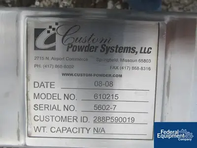 USED CPS Custom Powder Systems Docking Station, Model 610215