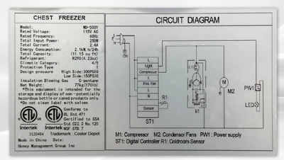 171-0110 56” Self Contained Chest Freezer Display Case