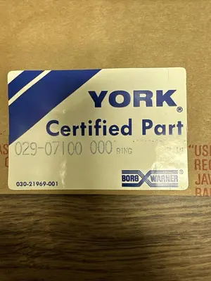 Used YORK 029-07100-000 Chiller & Refrigeration Parts Ohio US | Surplus Asset Holdings #1249580