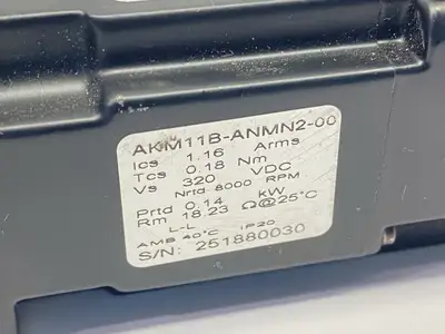 USED KOLLMORGEN SERVO MOTOR 0.183NM 8000RPM 320VDC