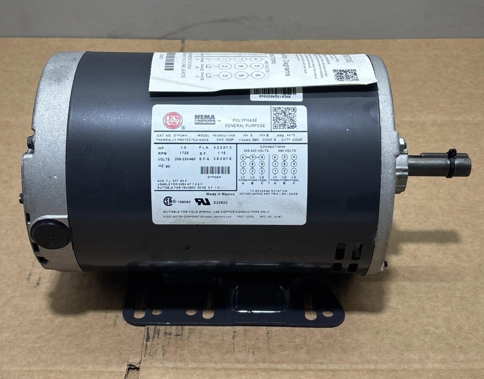 New | in-Stock Nidec D1P2AH Motors (misc) Indiana US | J&J Industrial Supply #1548154
