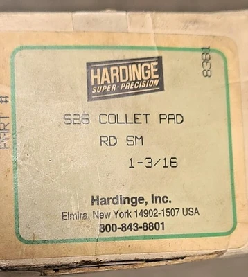 Hardinge S26 Collet Pad Size 1-3/16 RD SM