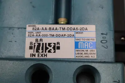 NEW MAC VALVES 82A-AA-BAA-TM-DDA5-2DA SOLENOID VALVE 82 SERIES 4-WAY STK H1465