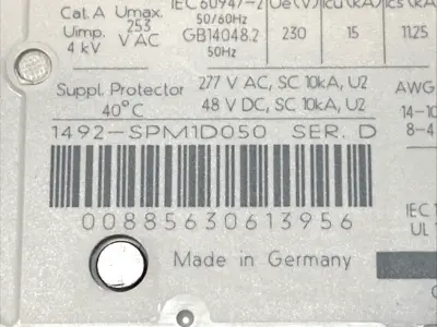 USED ALLEN-BRADLEY SERIES D 5A CIRCUIT BREAKER